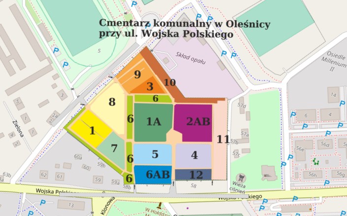 Obraz przedstawiający Cmentarz przy ul. Wojska Polskiego